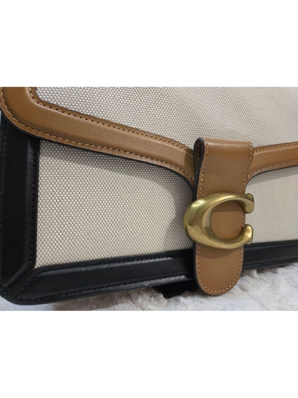Coach Tabby Canvas Leather Flap Snap Shoulder Bag, NWT - Picture 3 of 16